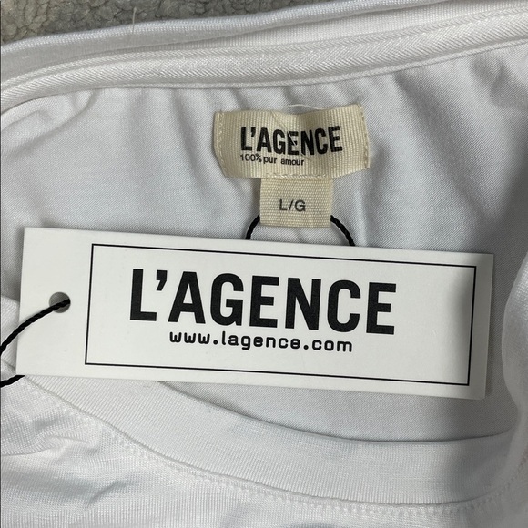 NWT L’Agence Ressi Crewneck T Shirt Tee Blanc White
Sz L - Picture 5 of 10